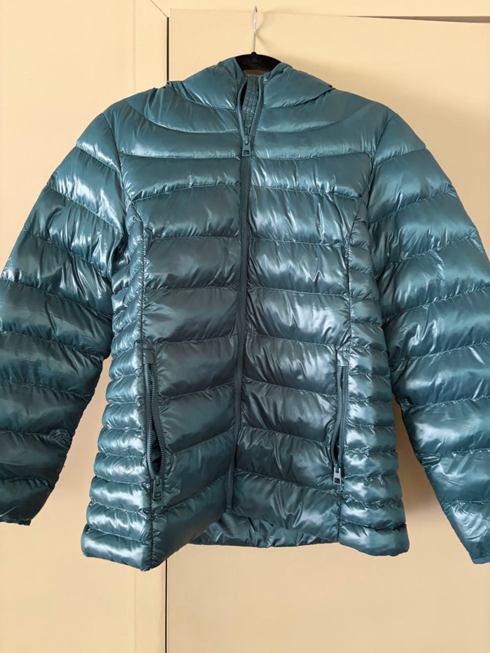 32 Degrees Teal Packable Hooded Puffer Jacket SIZE M